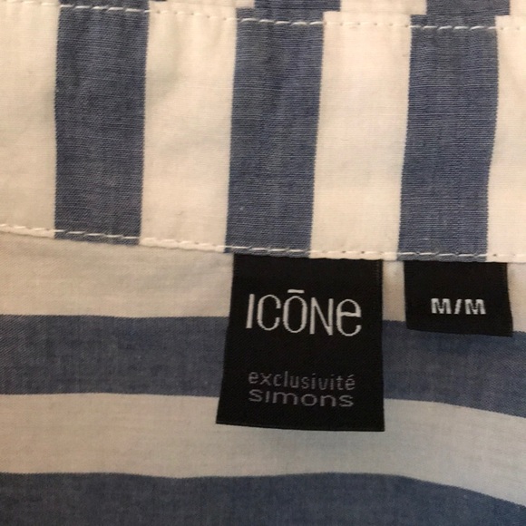 Blue and white button down shirt - Picture 3 of 4